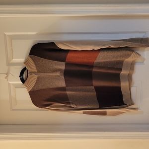 Alex Cannon brown multi cotton sweater medium